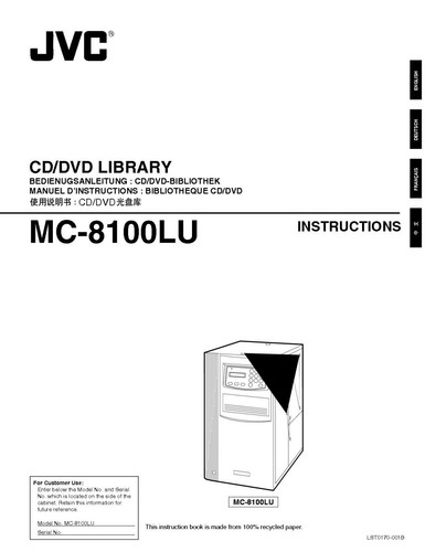 Jvc 8100lu dvd - cd,